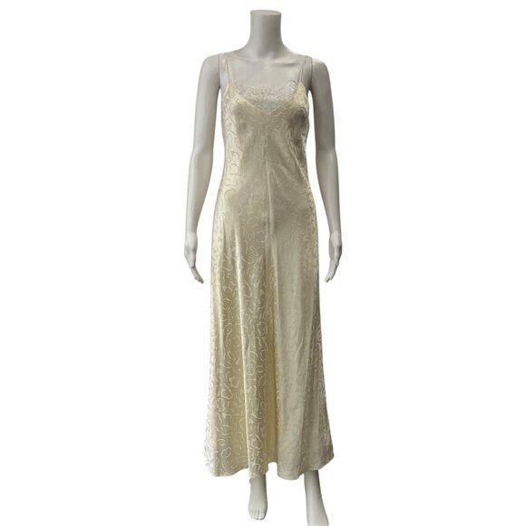 $995 NWT Rosetta Getty Ivory Lace Satin Long Maxi Slip Dress size 4 - Picture 4 of 11